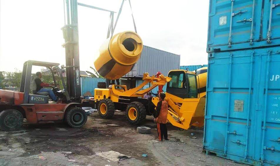 4.0 cbm Self Loading Concrete Mixer Truck In Indonesia